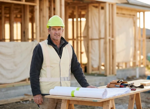 A contractor crew on a Mississauga job site