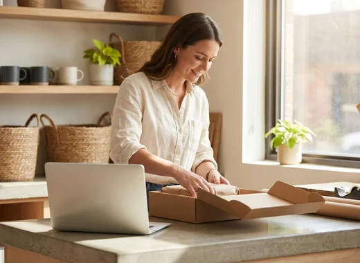 Shopify store product page and dashboard